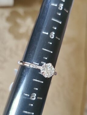 .925 Silver Ring with Moissanite